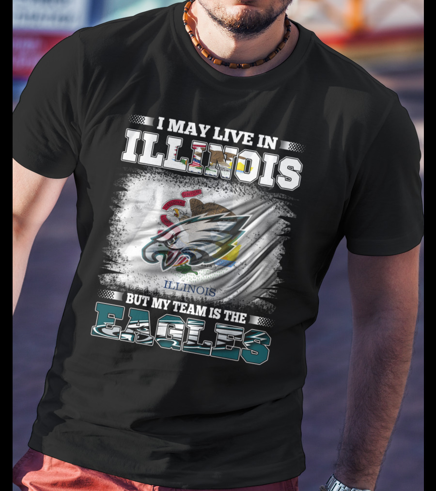 Illinois Residents Supporting Eagles Team With State Pride And Loyalty T-Shirt