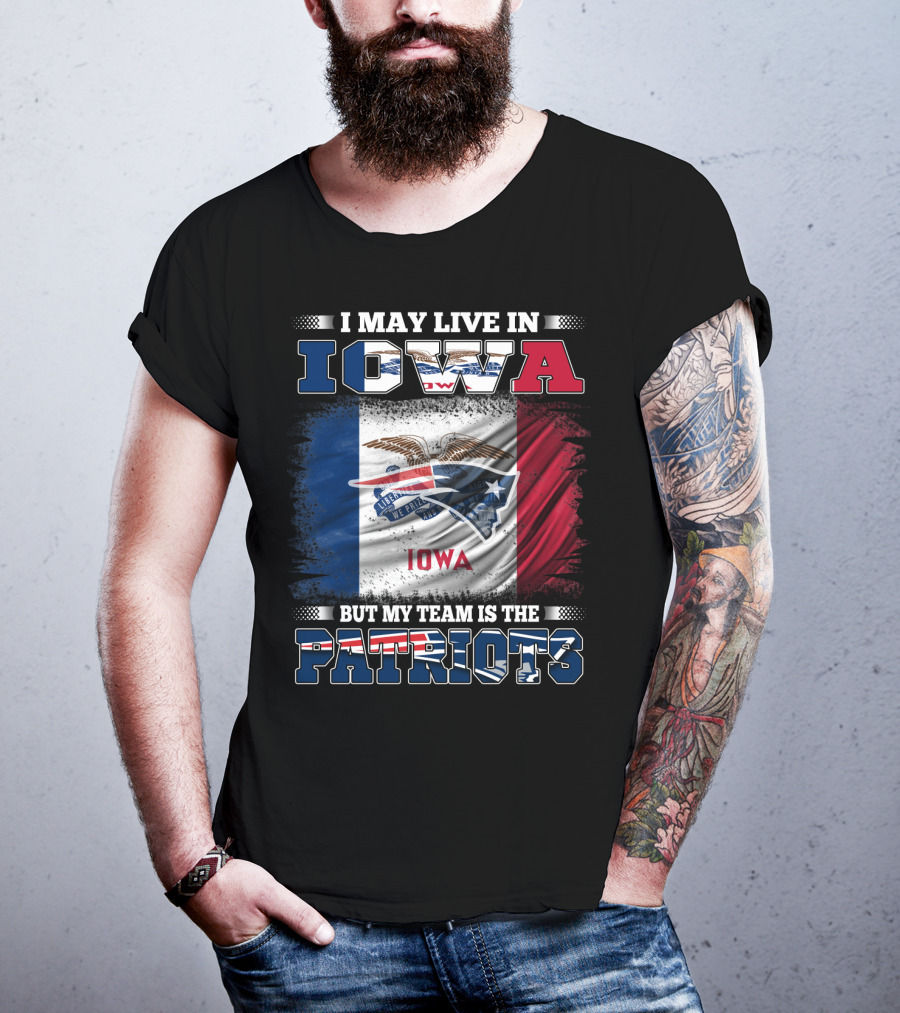Iowa Residents Supporting The New England Patriots Flag T-Shirt