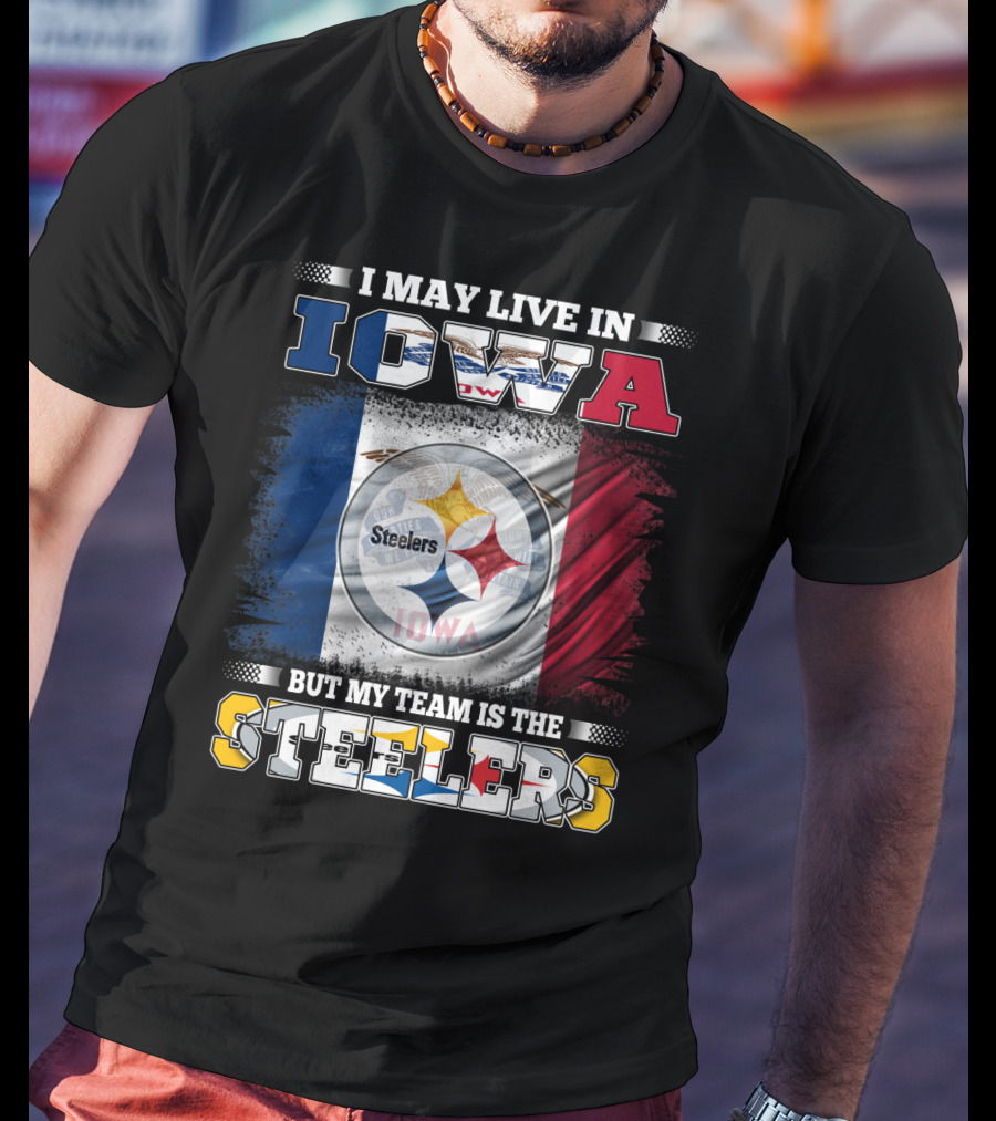 Iowa Resident Proudly Supporting Steelers With Team T-Shirt