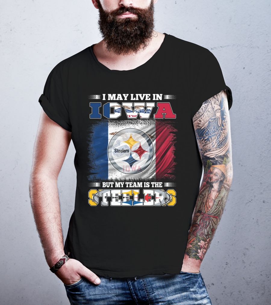 Iowa Resident Proudly Supporting Steelers With Team T-Shirt