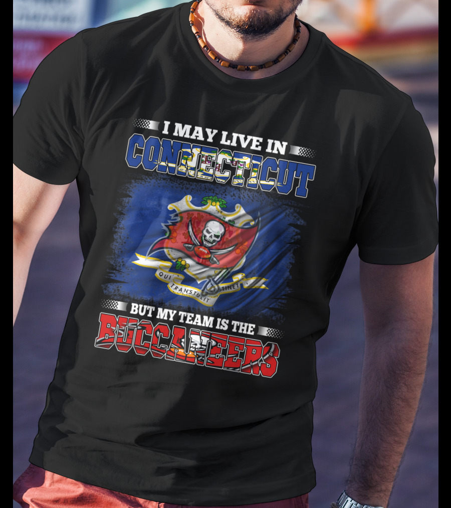 Connecticut Resident Loyal To Buccaneers With Crest And Skull Emblem T-Shirt