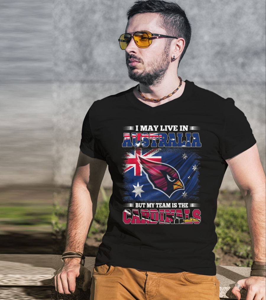 Australia Flag Cardinals Fan Team Loyalty T-Shirt