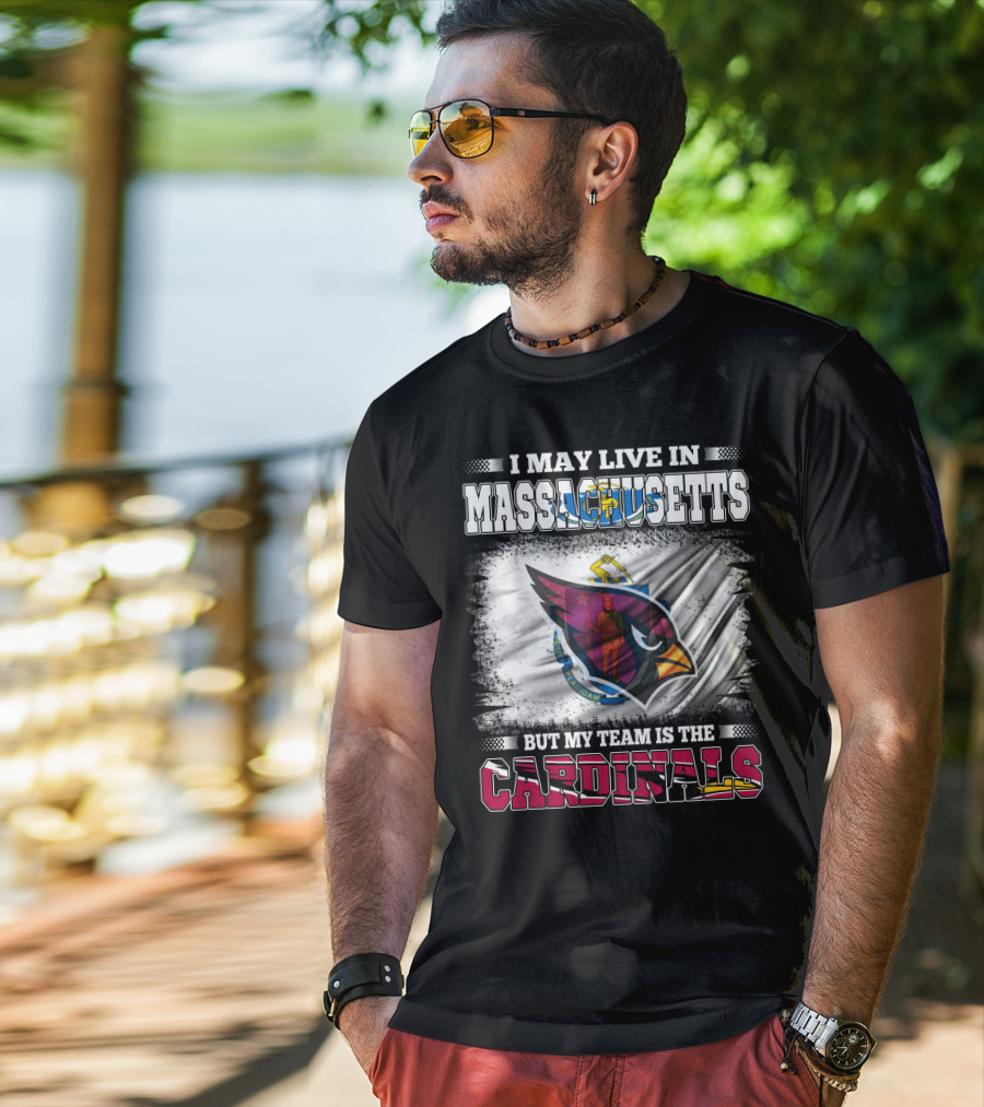 Massachusetts Resident Cardinals Supporter Sports Flag T-Shirt