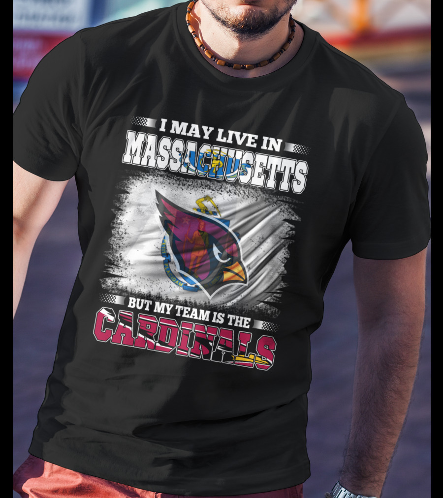 Massachusetts Resident Cardinals Supporter Sports Flag T-Shirt