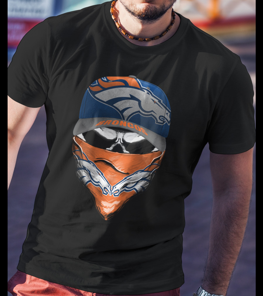 Denver Broncos Cap And Bandana With Team T-Shirt