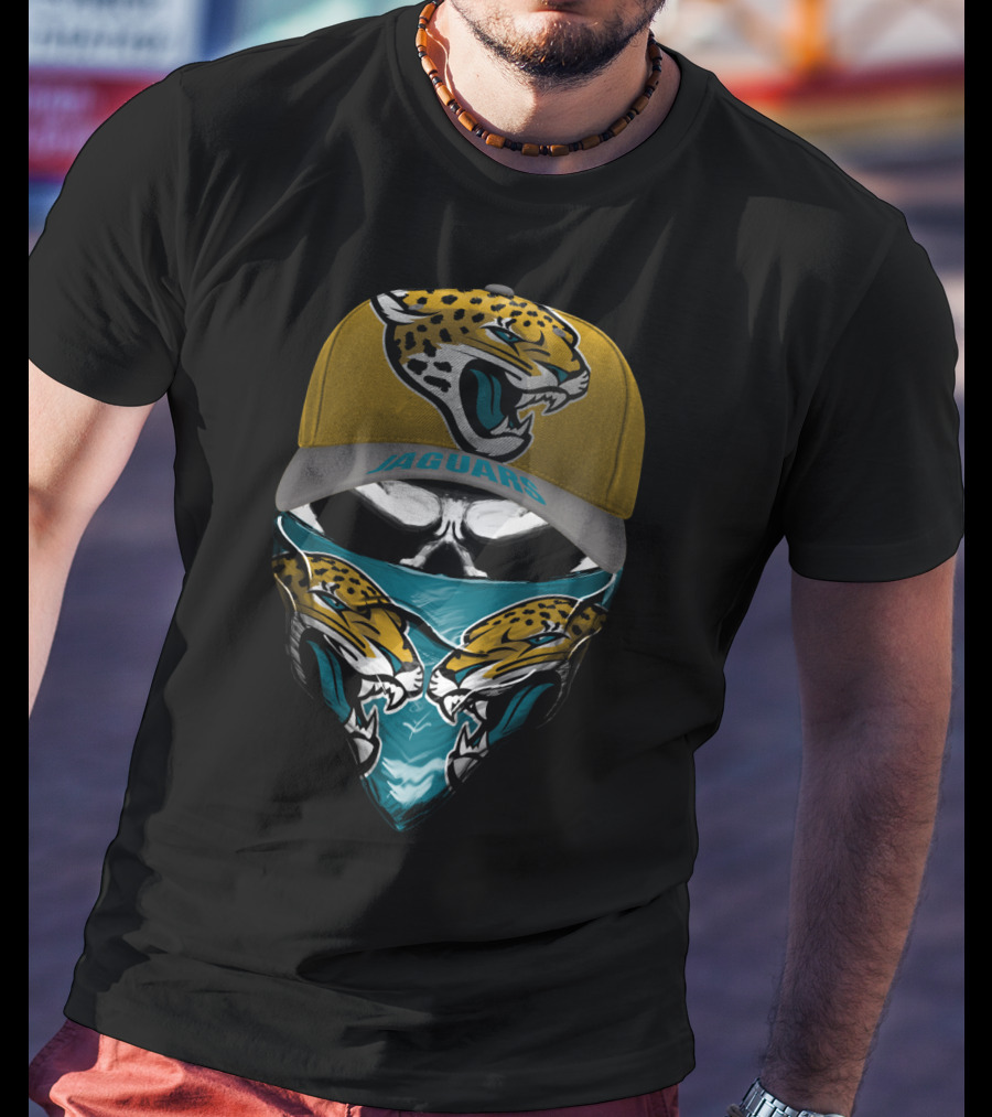 Jacksonville Jaguars Logo Cap And Bandana Combination T-Shirt