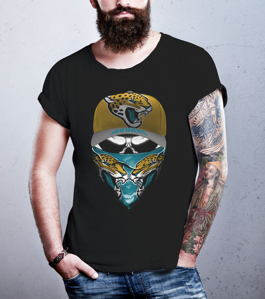 Jacksonville Jaguars Logo Cap And Bandana Combination T-Shirt