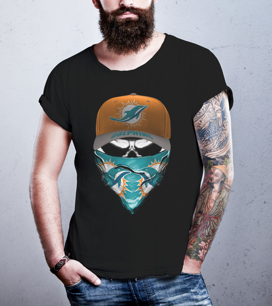 Miami Dolphins Logo Cap And Bandana Set T-Shirt