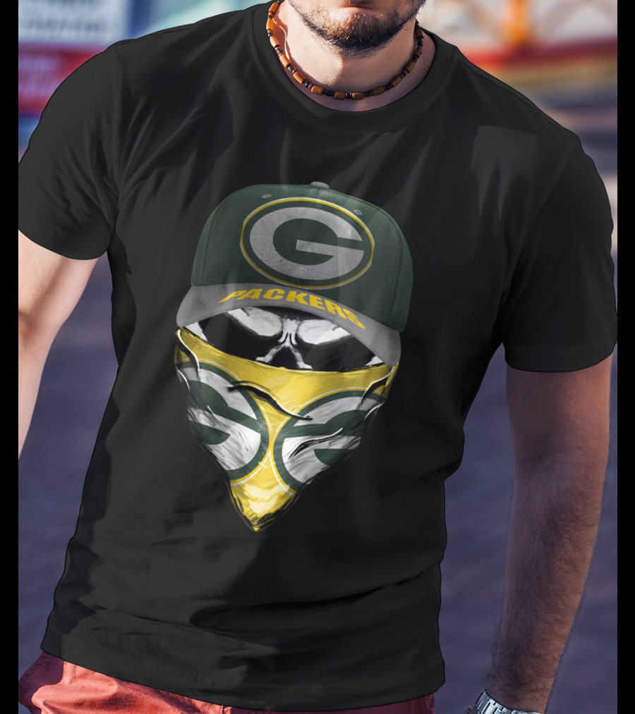 Green Bay Packers G Logo Cap And Bandana Combo T-Shirt