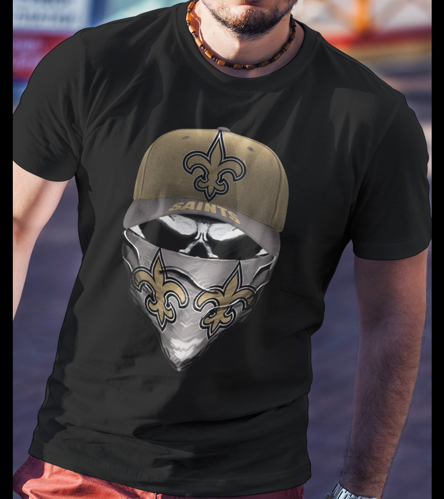 New Orleans Saints Fleur-DE-Lis Cap And Bandana Combo T-Shirt