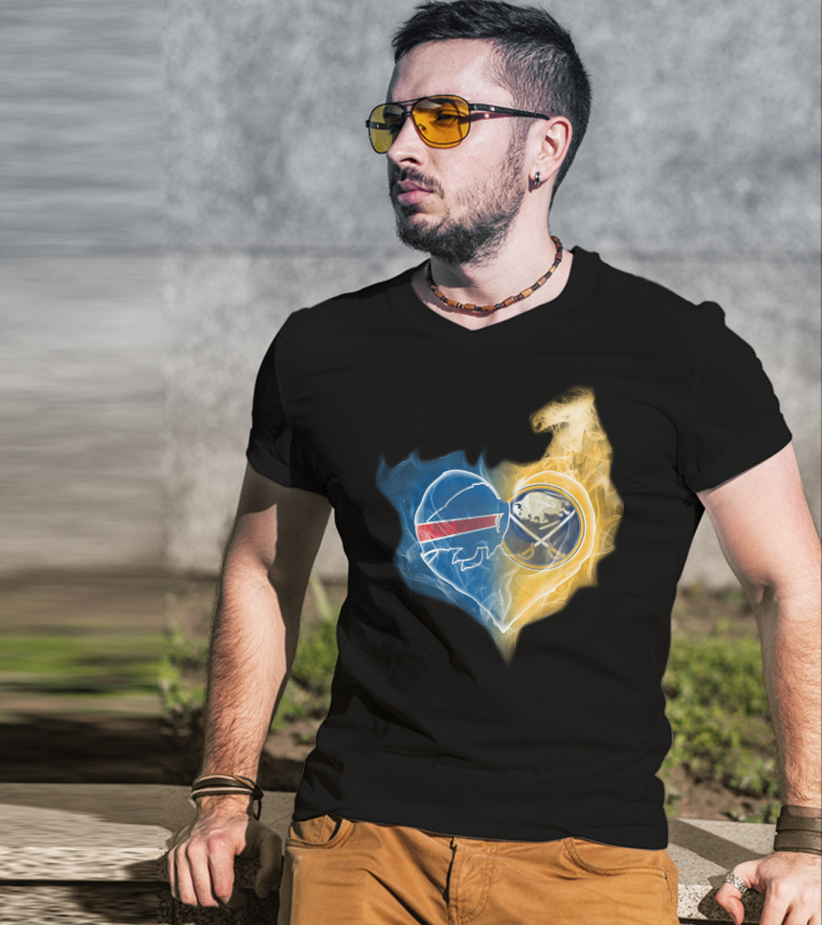 Buffalo Bills Sabres Heart T-Shirt