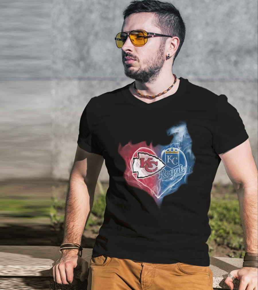 Kansas City Chiefs Royals Heart T-Shirt