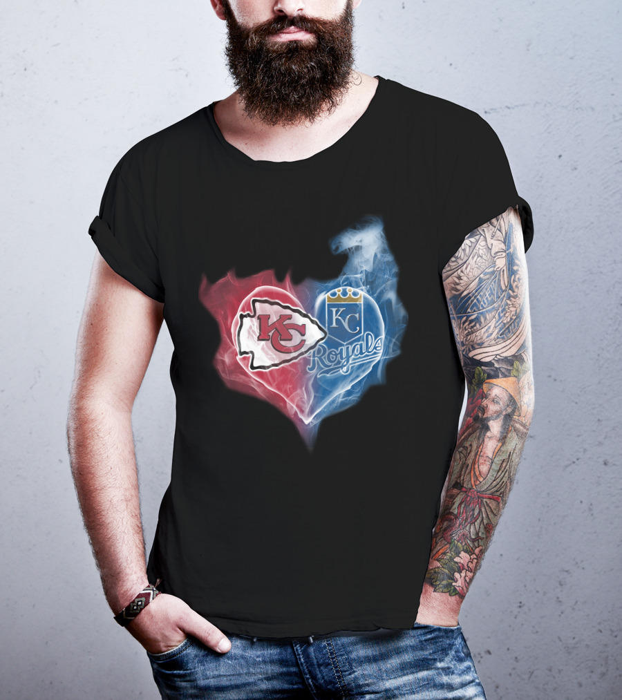 Kansas City Chiefs Royals Heart T-Shirt