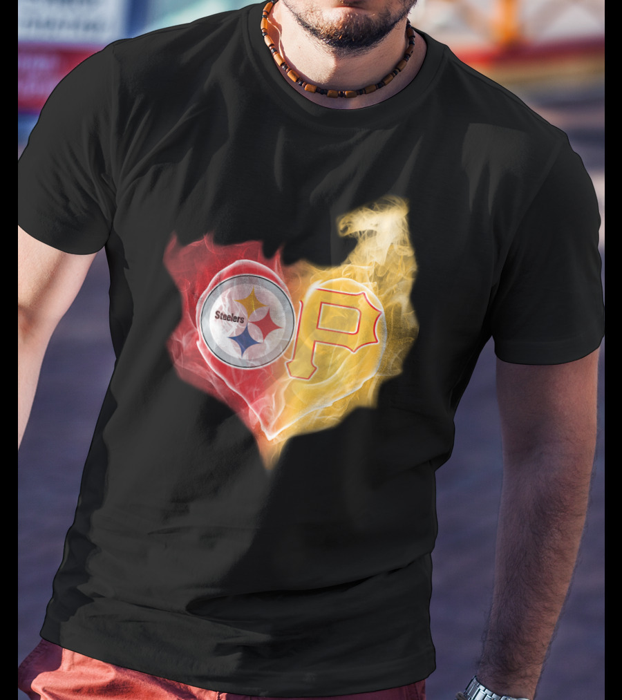 Steelers Pittsburgh Pirates Heart T-Shirt