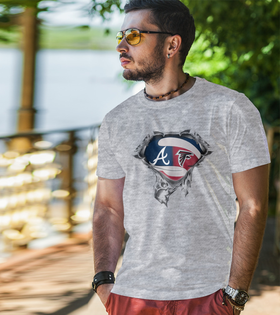 Atlanta Braves Falcons Sports Combo T-Shirt