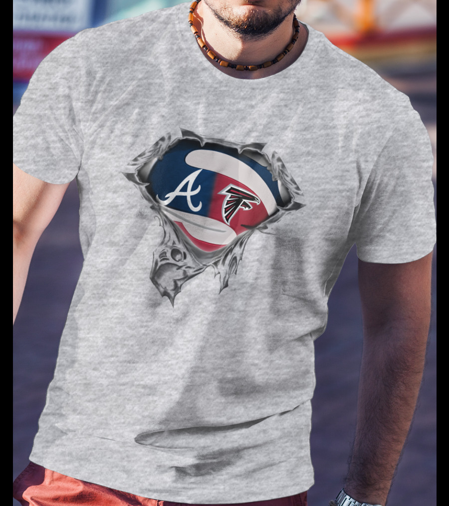 Atlanta Braves Falcons Sports Combo T-Shirt