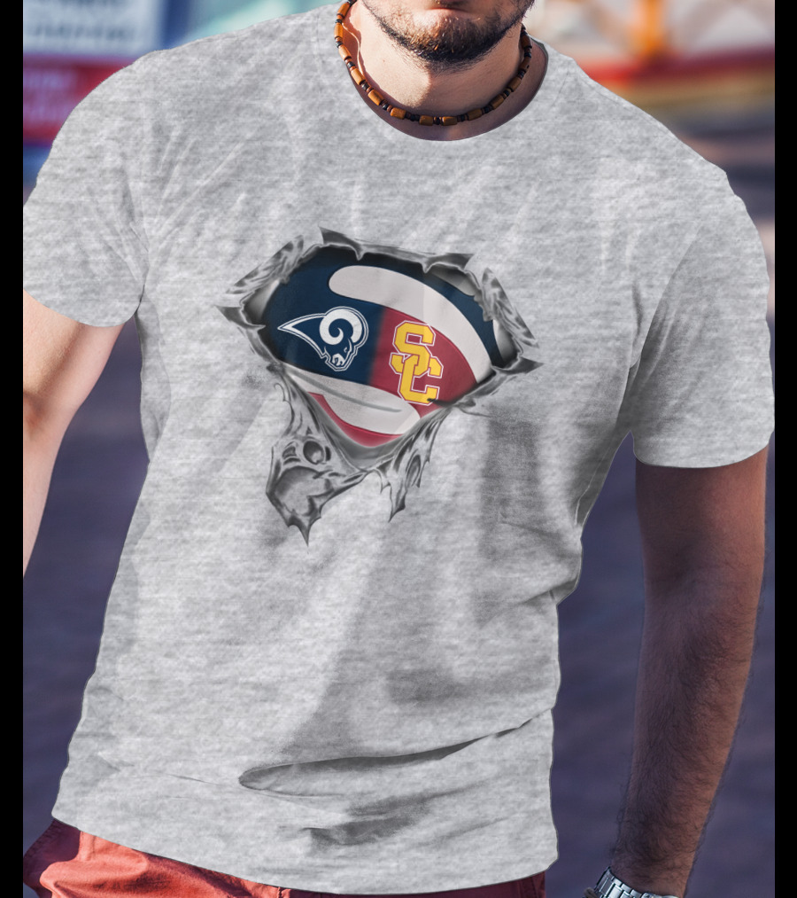 Rams Sc Trojan Logo Rip Effect T-Shirt