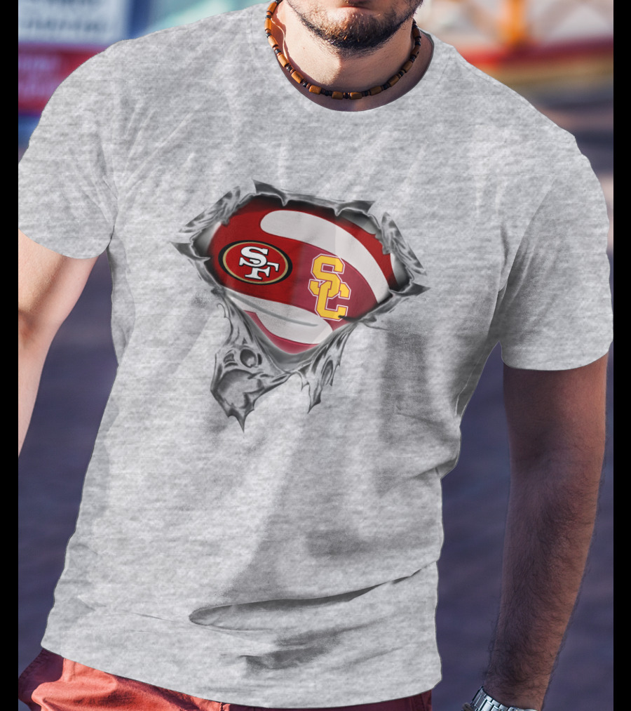 San Francisco 49ers Usc Trojans Crossover T-Shirt