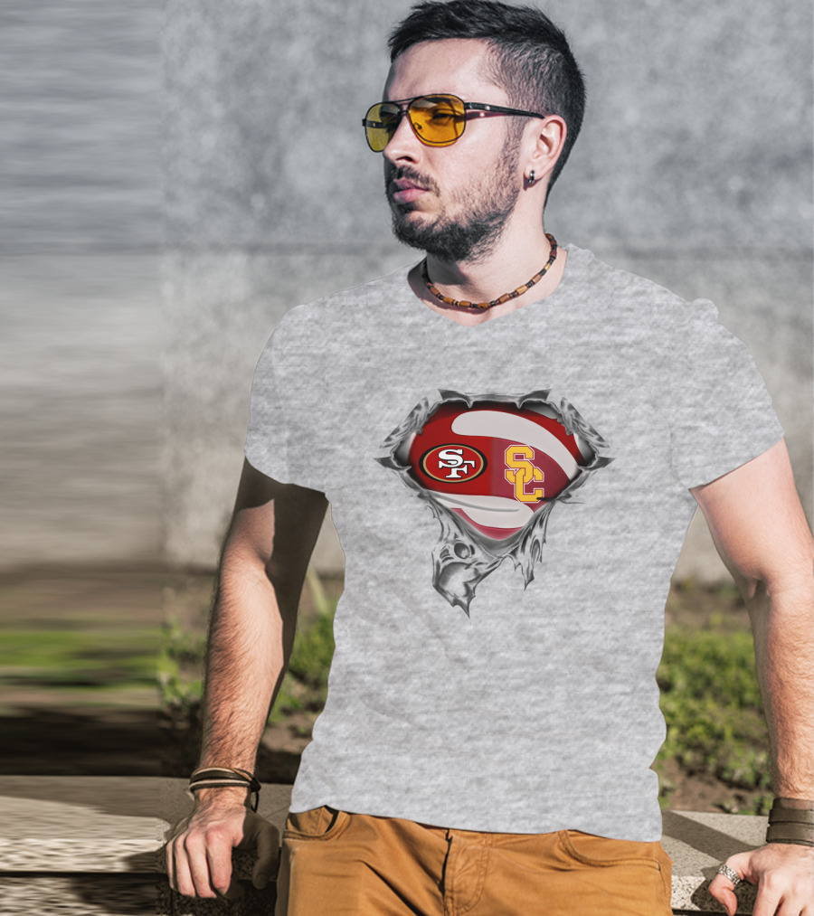 San Francisco 49ers Usc Trojans Crossover T-Shirt