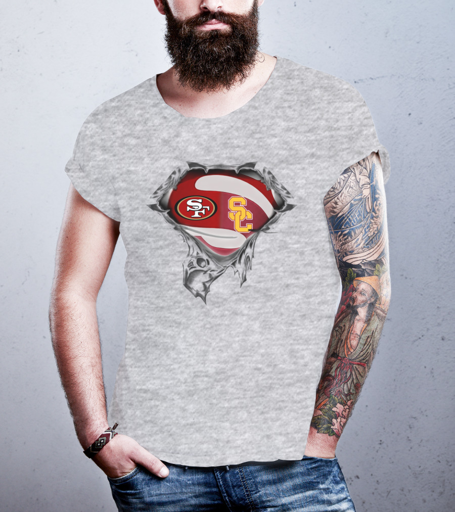 San Francisco 49ers Usc Trojans Crossover T-Shirt