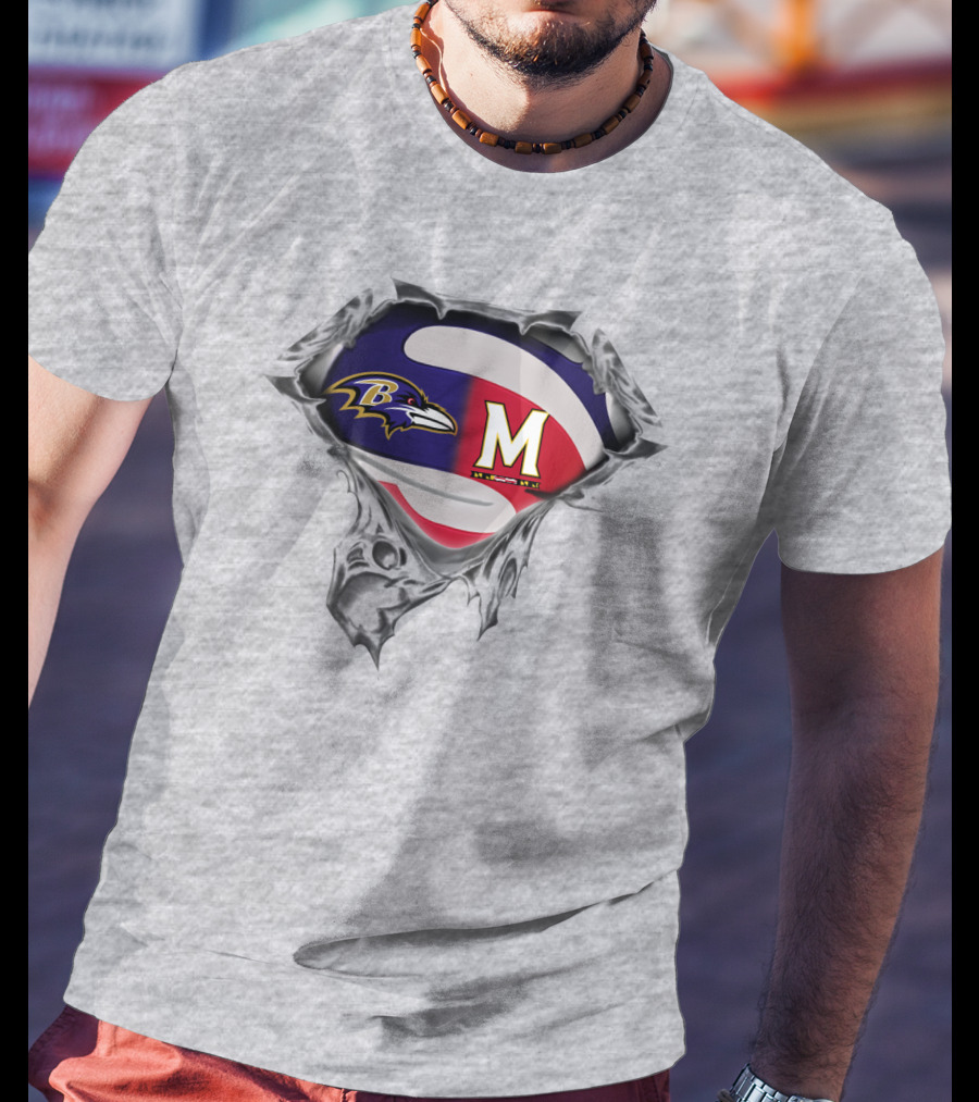 Baltimore Ravens Maryland Terrapins Crossover Super T-Shirt