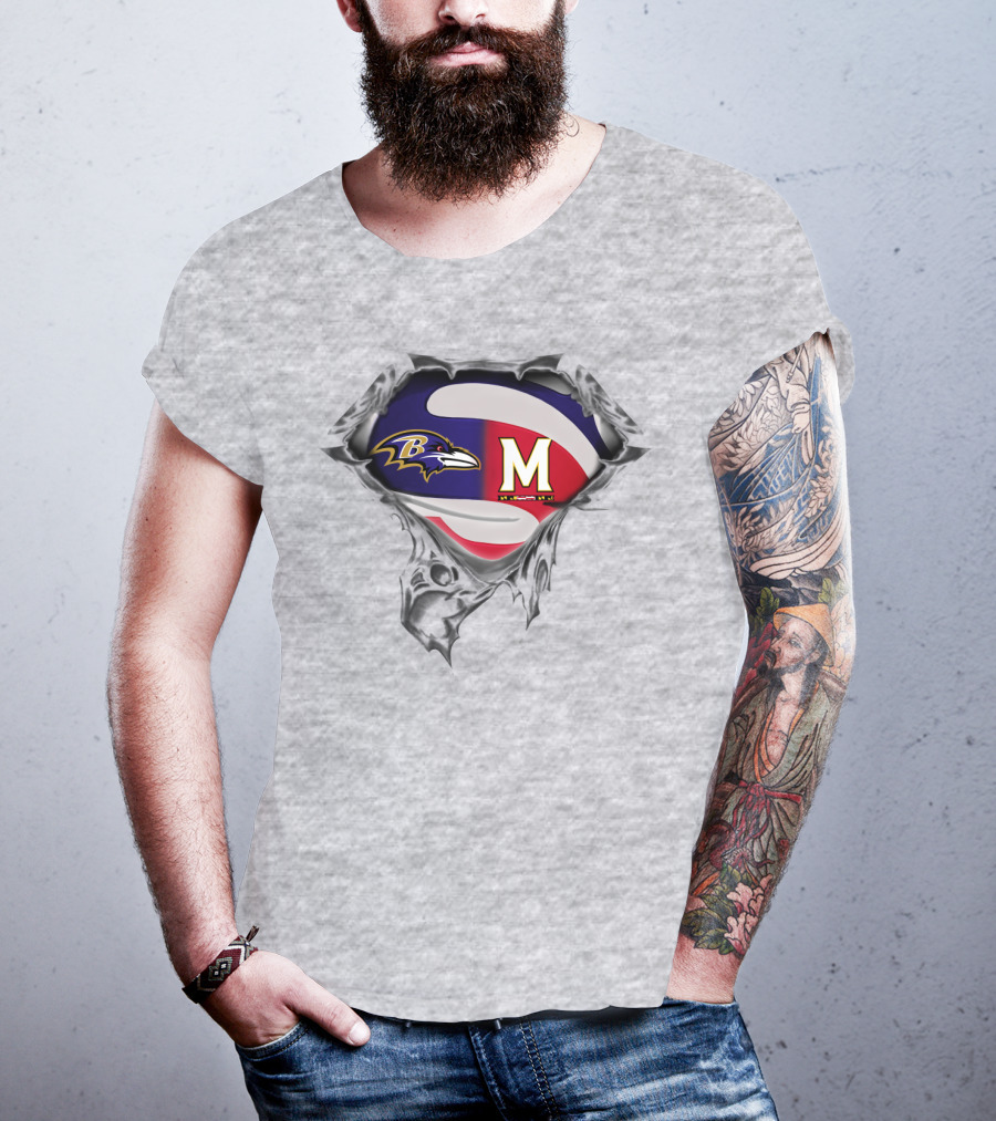 Baltimore Ravens Maryland Terrapins Crossover Super T-Shirt