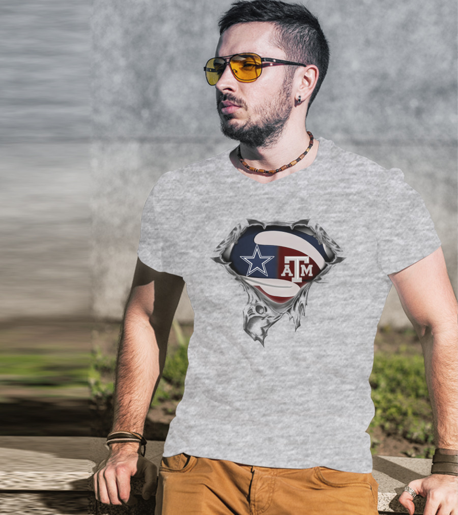 Cowboys A&M Aggies Superman T-Shirt