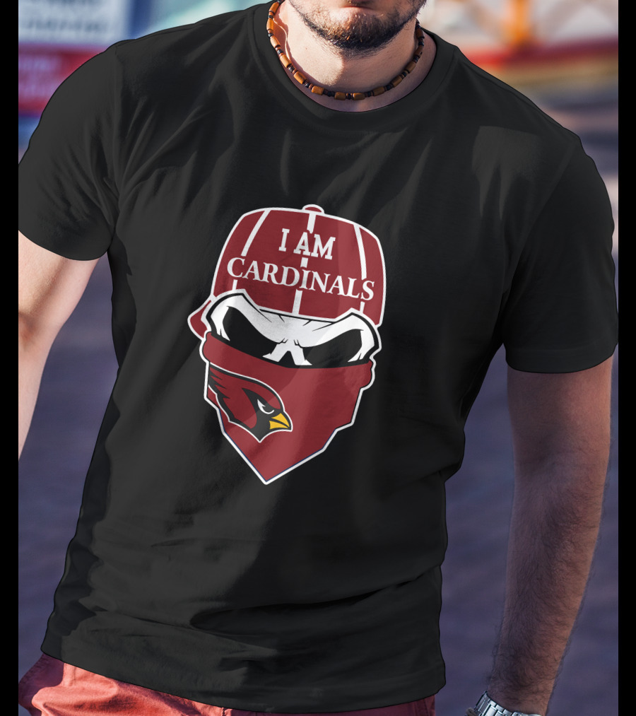 I Am Cardinals Arizona Cardinals Skull T-Shirt