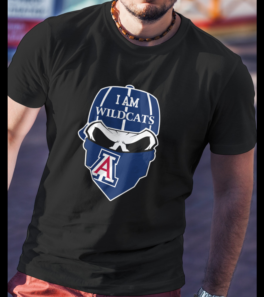 I Am Wildcats Arizona Wildcats Skull T-Shirt