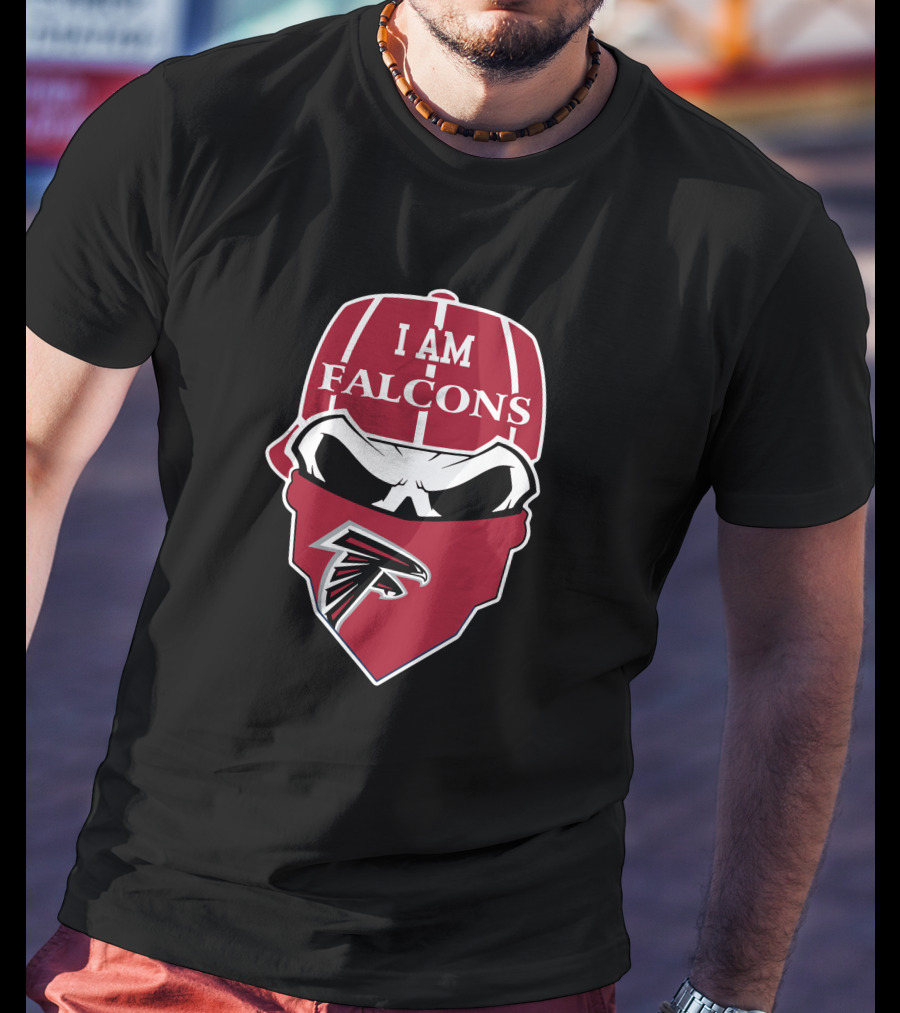 I Am Falcons Atlanta Falcons Skull T-Shirt