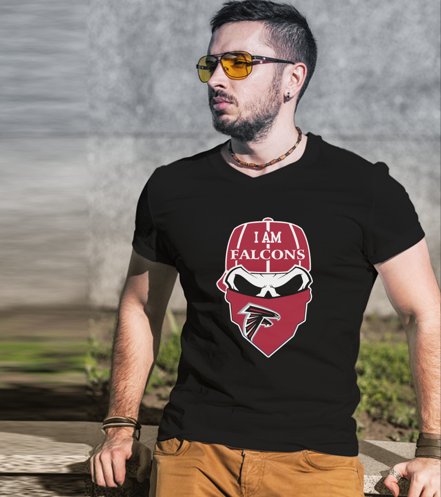 I Am Falcons Atlanta Falcons Skull T-Shirt