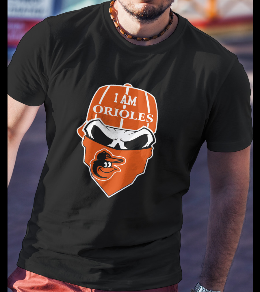I Am Orioles Skull With Baltimore T-Shirt