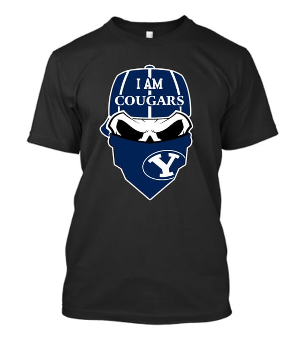 Byu Cougars Skull Mask I Am Cougars Y T-Shirt
