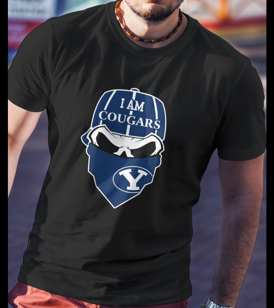 Byu Cougars Skull Mask I Am Cougars Y T-Shirt