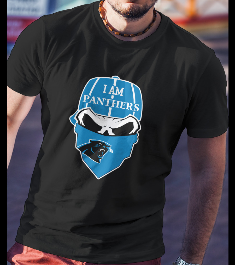 I Am Panthers Carolina Panthers Skull T-Shirt