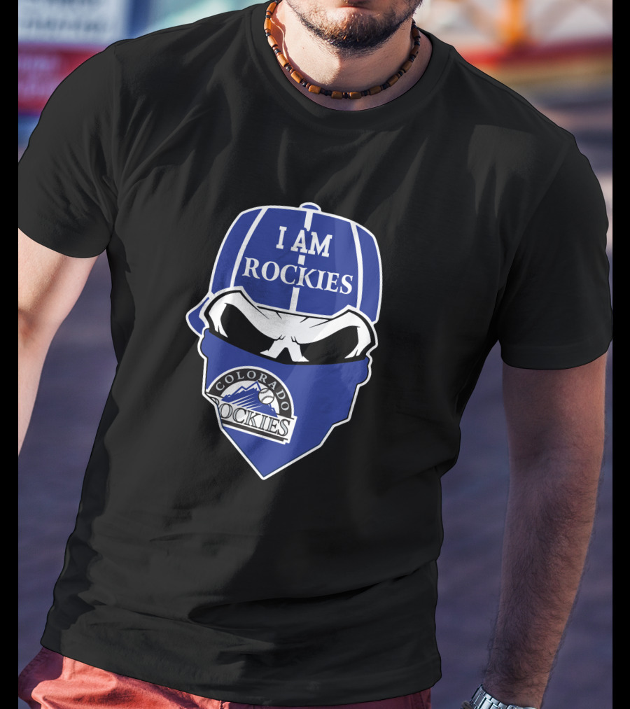 I Am Colorado Rockies Skull T-Shirt