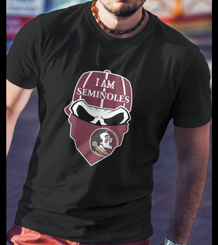 I Am Seminoles Florida State Skull With Seminole T-Shirt