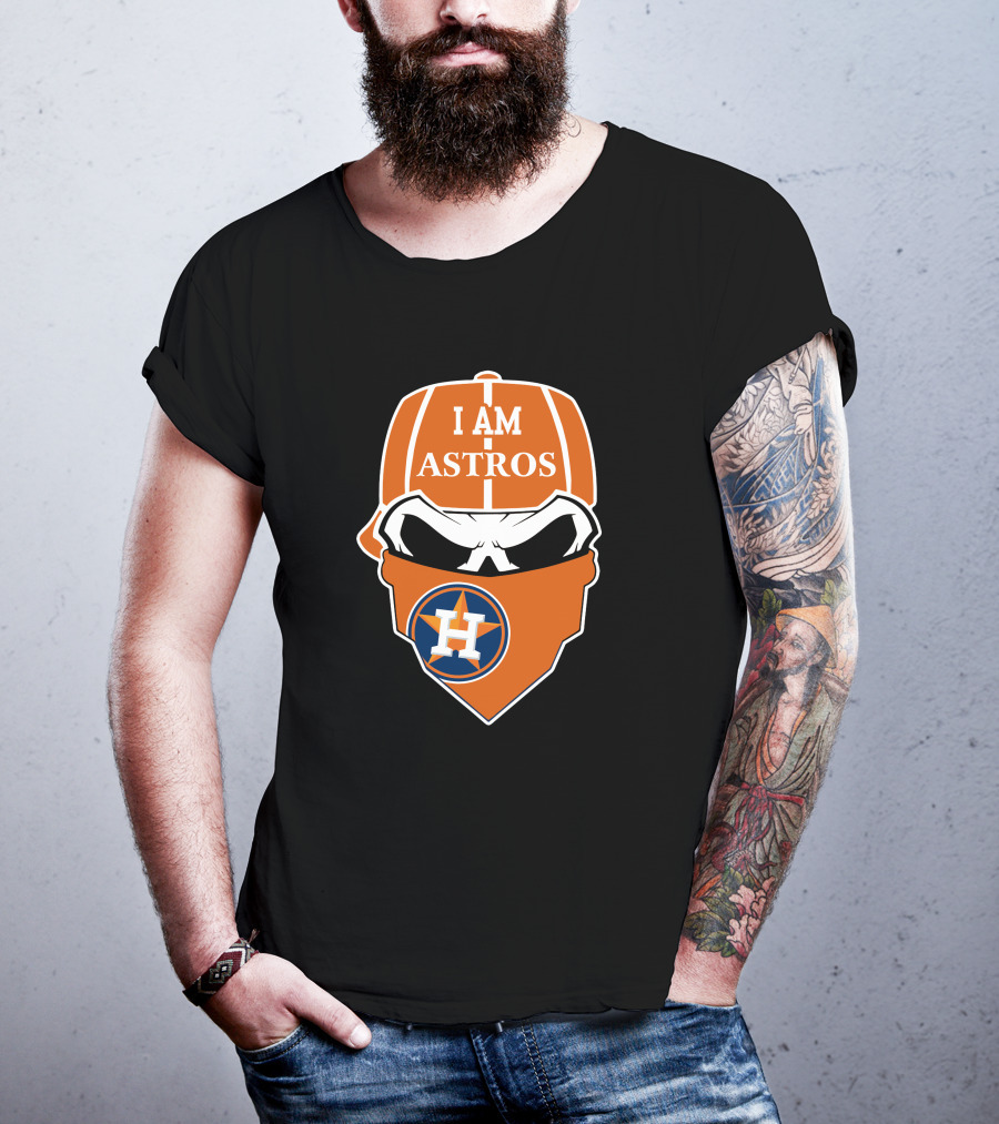 I Am Astros Houston Astros Skull T-Shirt