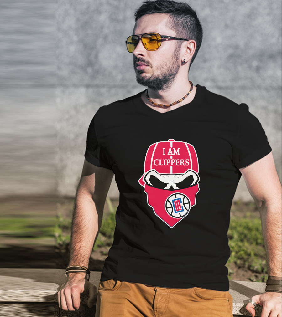 I Am Clippers La Clippers Skull T-Shirt