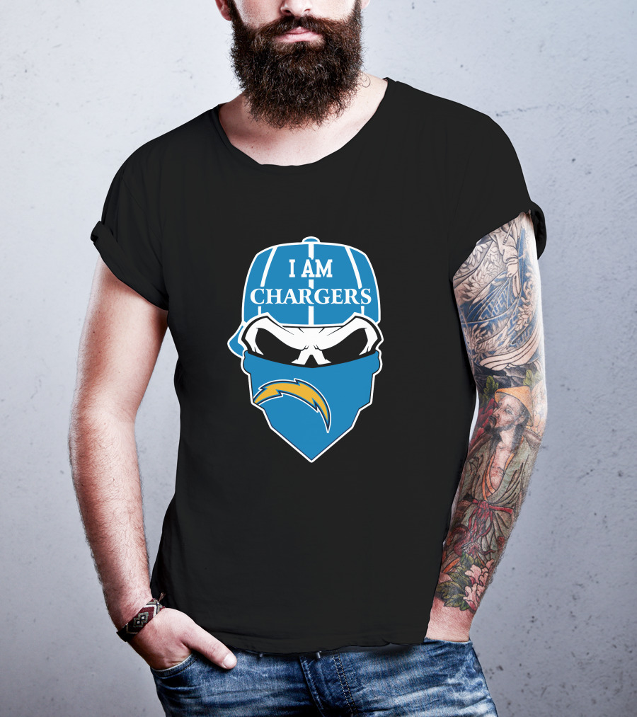 I Am Chargers Los Angeles Skull T-Shirt