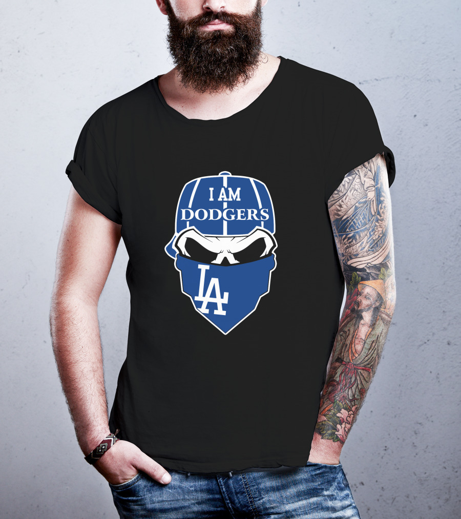 I Am Dodgers La Skull Los Angeles Dodgers T-Shirt