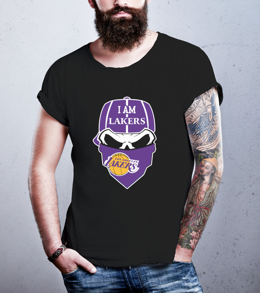I Am Lakers Los Angeles Lakers Skull T-Shirt