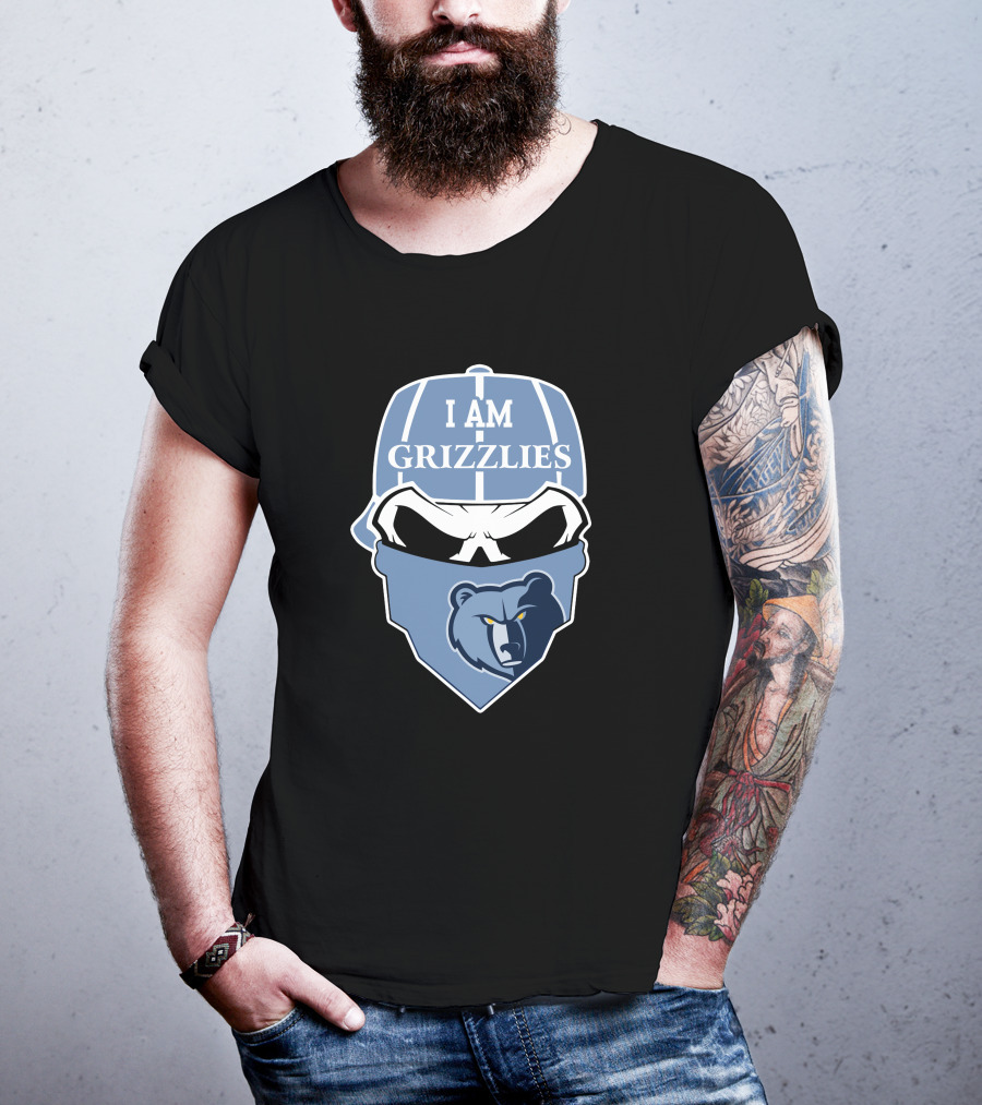 I Am Grizzlies Memphis Grizzlies Skull T-Shirt