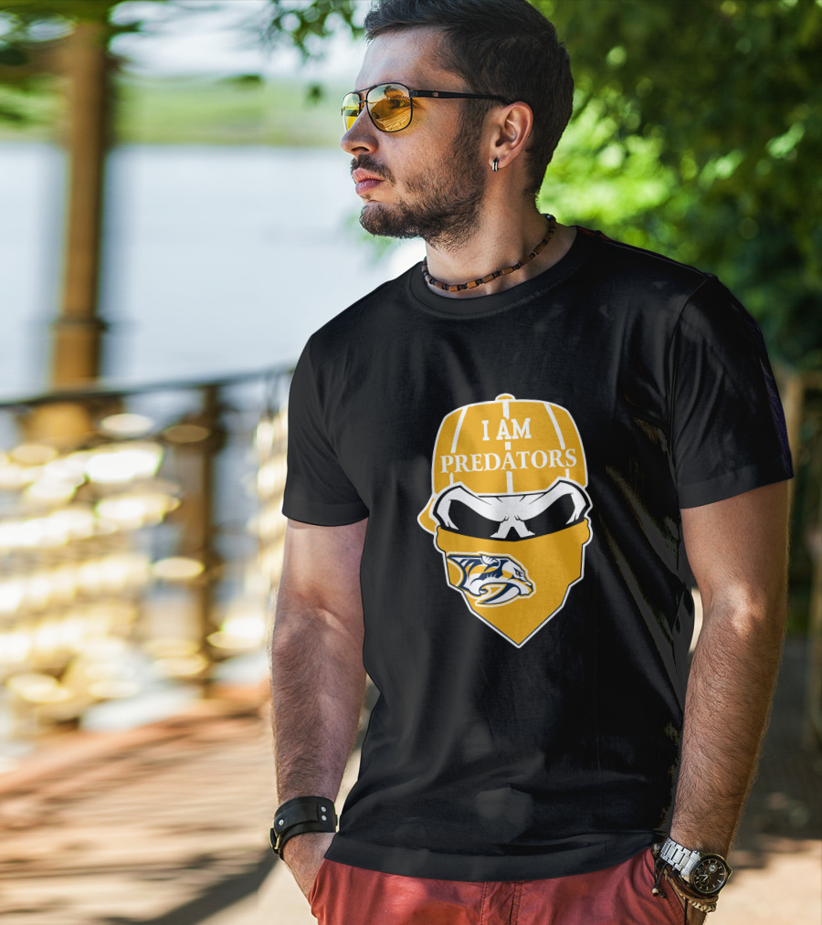 I Am Predators Nashville Predators Skull T-Shirt