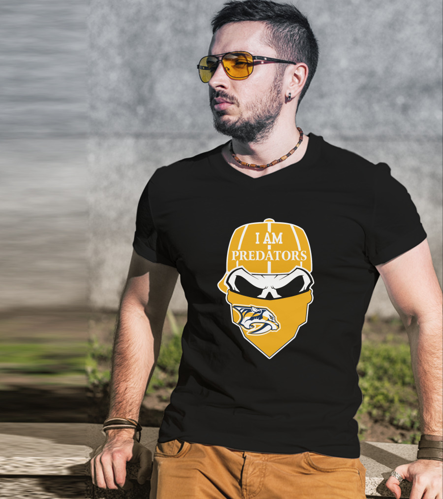 I Am Predators Nashville Predators Skull T-Shirt