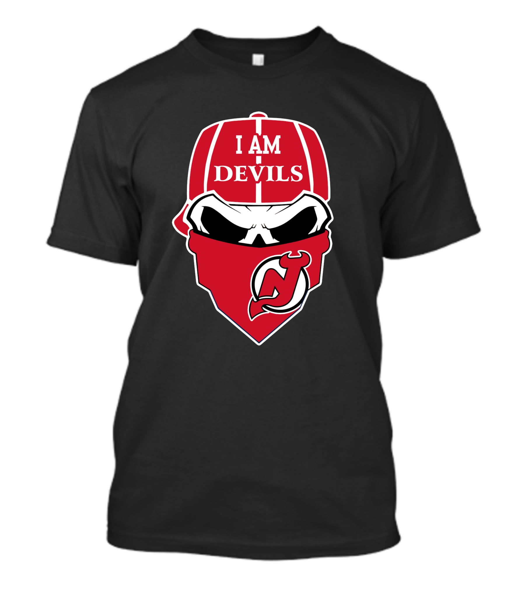 I Am Devils New Jersey Devils Skull T-Shirt