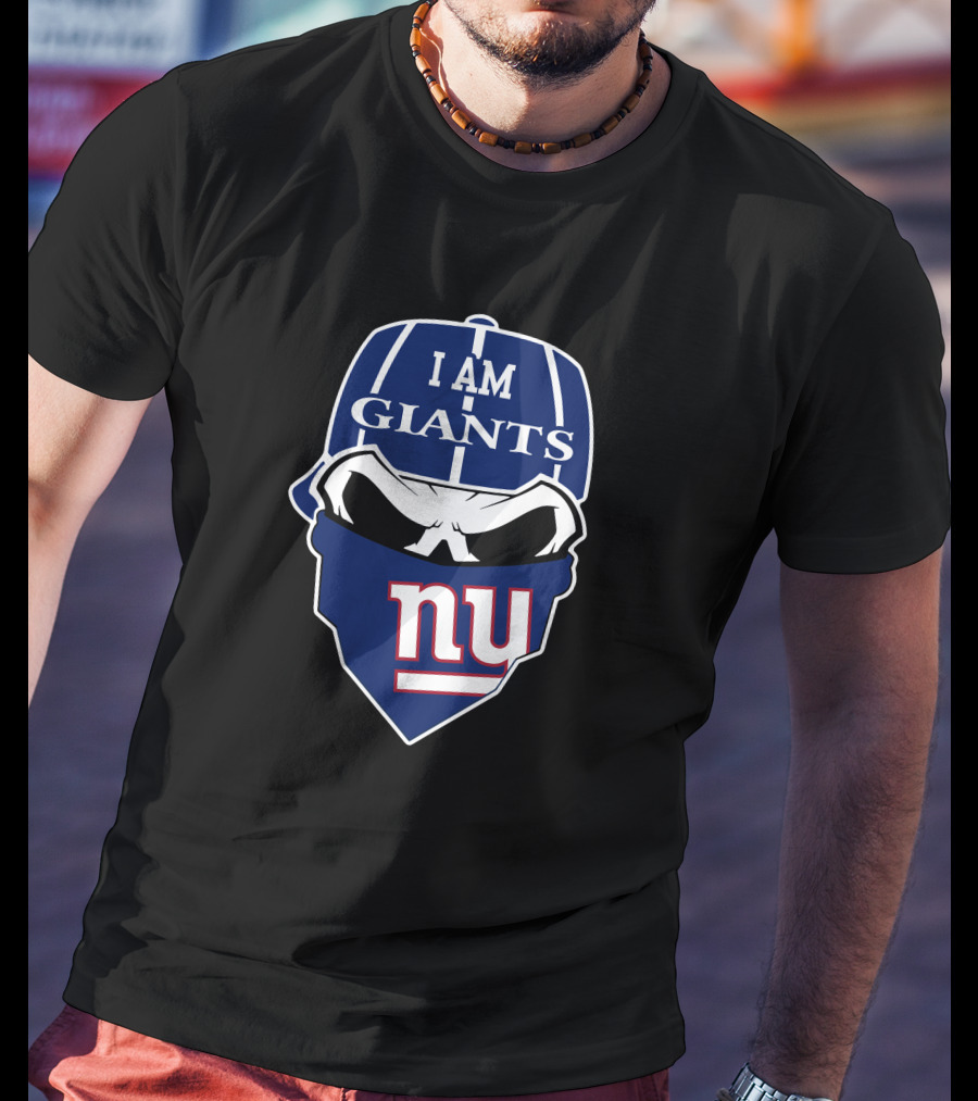 I Am Giants New York Giants Skull 1 T-Shirt