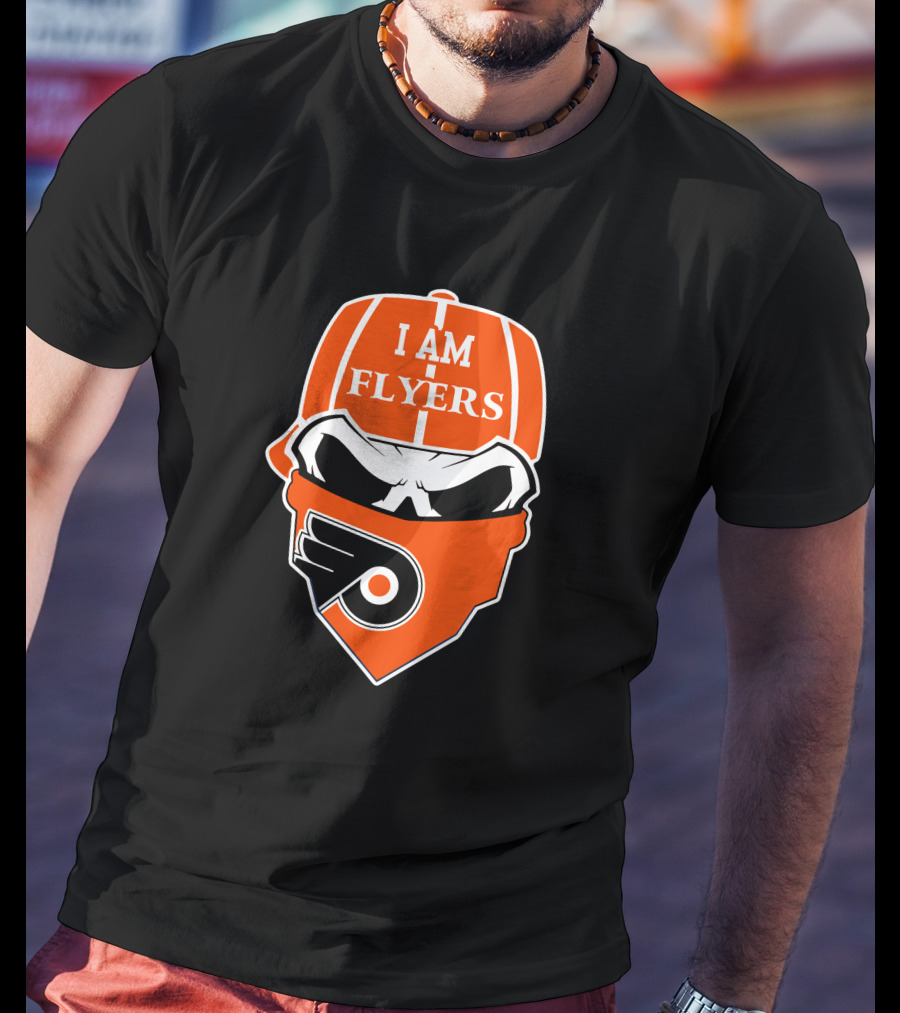 I Am Flyers Philadelphia Flyers Skull T-Shirt