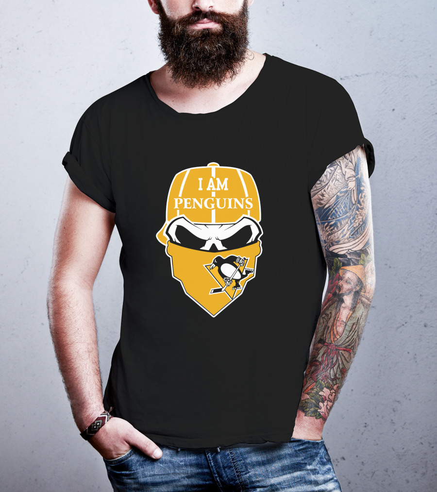 I Am Penguins Skull Hockey Mask T-Shirt