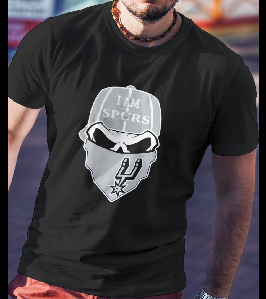 San Antonio Spurs I Am Spurs Skull T-Shirt